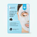 Eyenlip - Mască de țesătură cu oxigen și cărbune Eyenlip Detoxifying Black O2 Bubble Mask Charcoal 20g