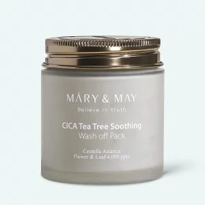 MARY & MAY - Глиняная маска с экстрактами центеллы и чайного дерева Mary & May CICA Tea Tree Soothing Wash Off Pack 125g