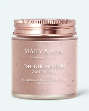 MARY & MAY - Mască de argilă cu trandafir și cinci tipuri de acid hialuronic Mary & May Rose Hyaluronic Hydra Wash Off Pack 125g