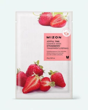 Mizon - Mască de țesătura cu extract de căpșuni Mizon Joyful Time Essence Mask - Strawberry