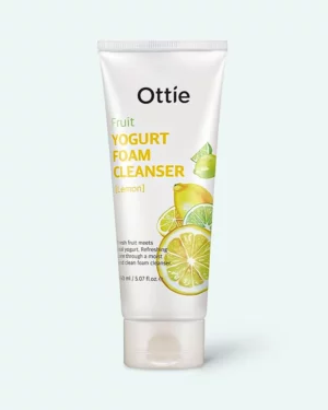 Ottie - Spumă pentru curățarea feței cu iaurt și lămâie Ottie Fruit Yogurt Foam Cleanser Lemon 150ml