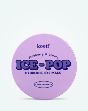 Petitfee & Koelf - Patch-uri pentru ochi nutritive cu afine și frișcă Koelf Blueberry & Cream Ice-Pop Hydro Gel Eye Mask