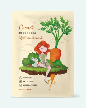 VERACLARA - Mască de țesătură cu extract de morcovi Veraclara Carrot Real Moist Mask