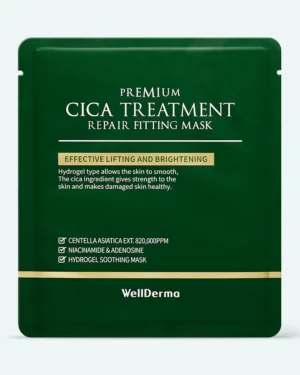 WELLDERMA - Mască de hidrogel cu centella WellDerma Premium Cica Treatment Repair Fitting Mask 25g