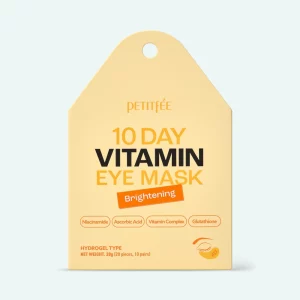 Patch-uri înălbitoare cu vitamine Petitfee 10 Day Vitamin Eye Mask Brightening 20pieces