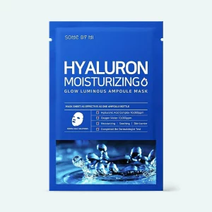 Mască de țesătură cu acid hialuronic Some By Mi Hyaluron Moisturizing Glow Luminous Ampoule Mask 25 g