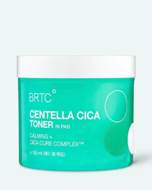 BRTC - Discuri îmbibate cu toner cu 10% extract de centella asiatica BRTC Centella Cica Toner In Pad 80buc