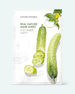 Nature Republic - Mască cu extract de castraveți Nature Republic Real Nature Mask Sheet Cucumber