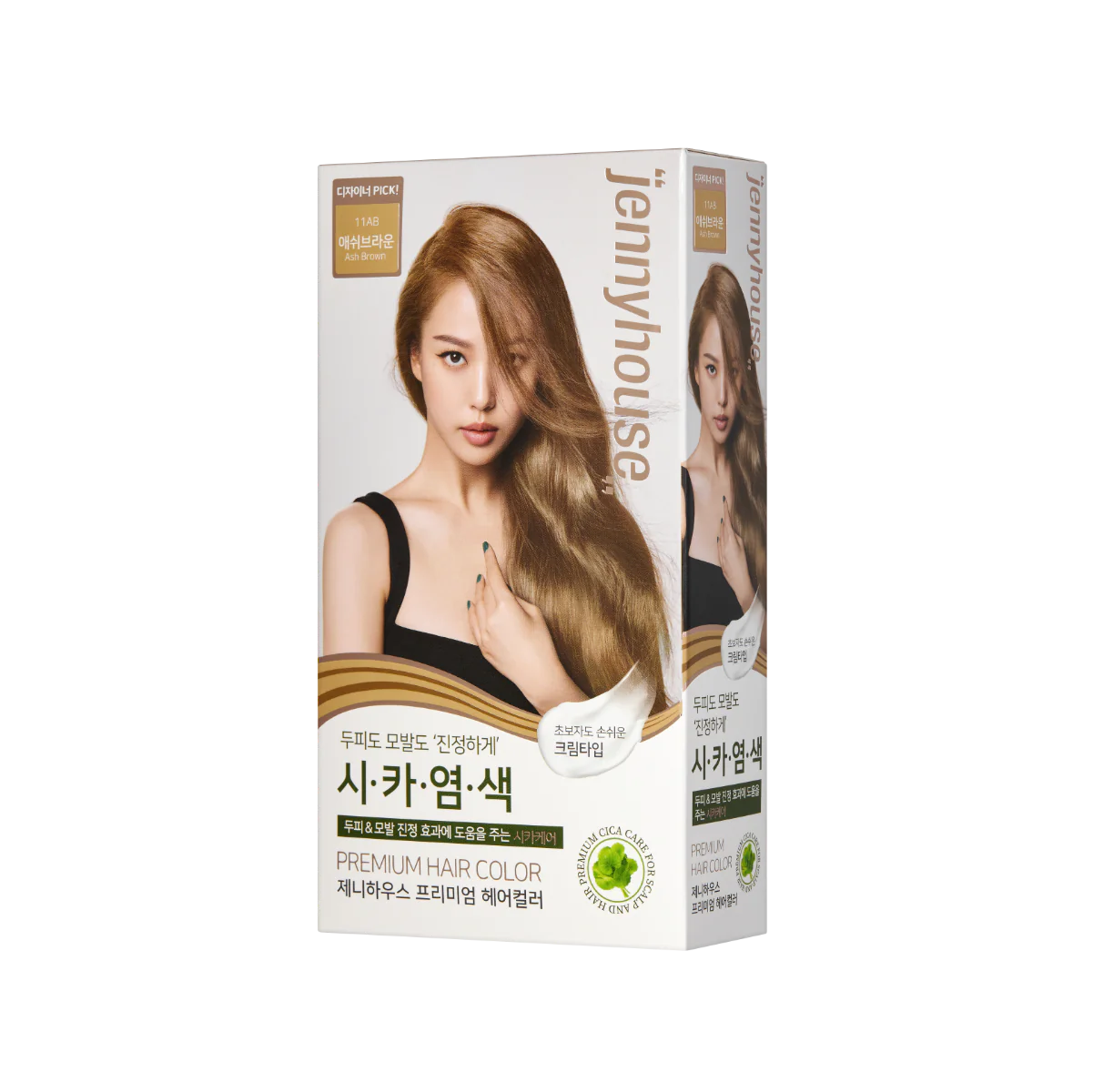 JennyHouse Premium hair color 11AB ASH Brown 60ml+60ml - MoonGlow